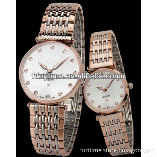 high quality fashion couple watch brass watch with competitive price